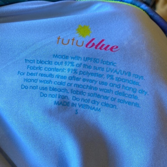 Tutu Blue Women’s Zip Rash Guard Size S Blue Ocean Beach Surf Swim Vacation - Picture 8 of 8